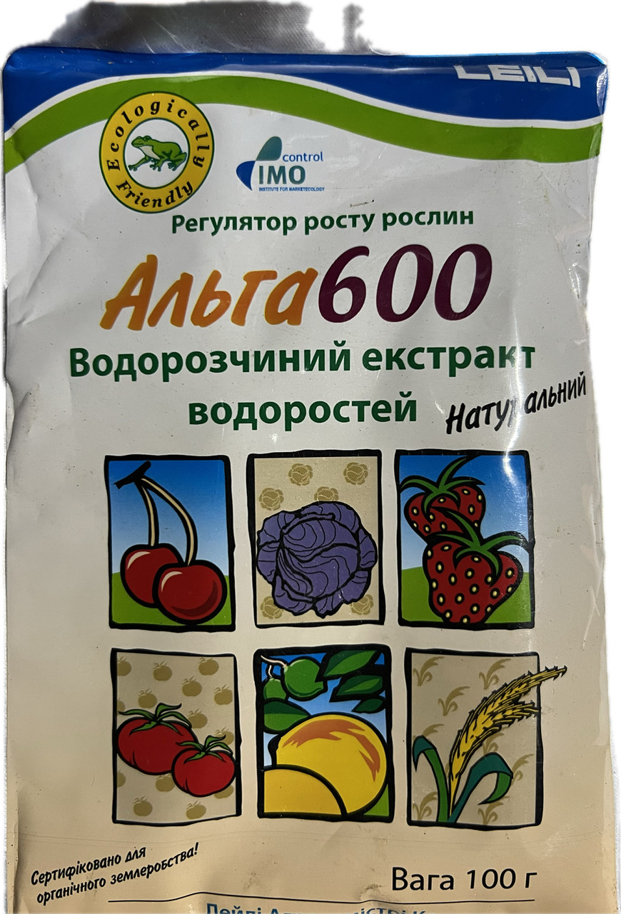 Добриво та стимулятор росту Альга 600 на основі водоростей 100 г, фото 1