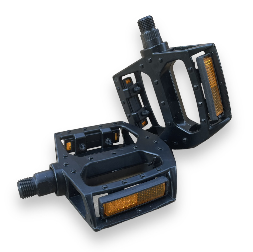 Педалі велосипедні з алюмінієвого сплаву чорні пара, фото 1