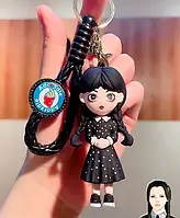 Брелок іграшка Уенсдей Wednesday на ключі рюкзак сумку пенал фігурка Венсдей Адамс