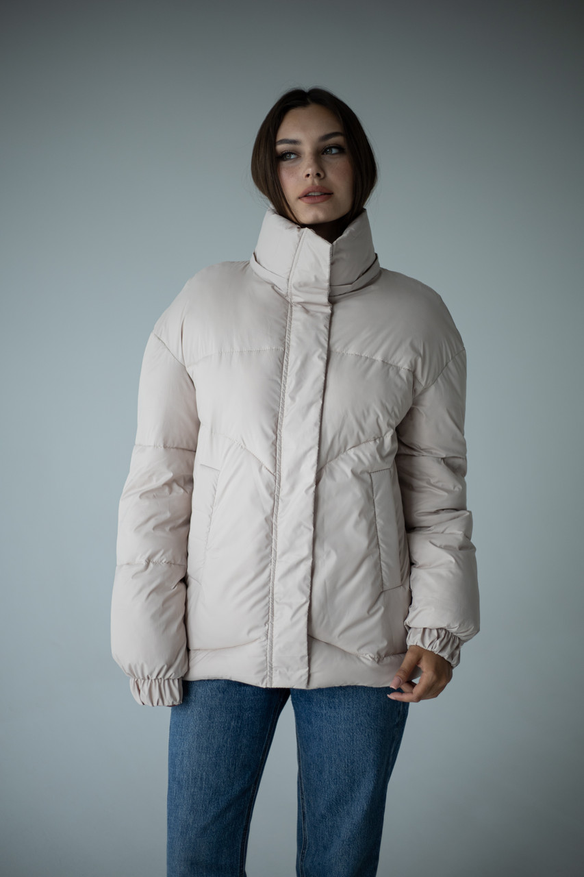 Жіночі куртки зима модні S-XL молочний