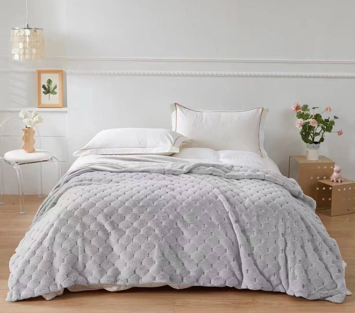 Вишукані пледи-покривала Шиншила Сірий