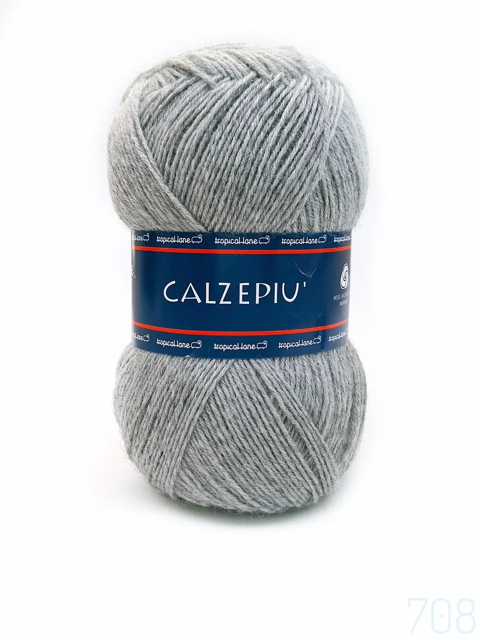 Шкарпеткова пряжа Calzepiu/Кальцепіо, сірий меланж 708