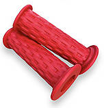 Гріпси дитячі для велосипеда, самоката, біговела плетені TPR червоні, фото 2