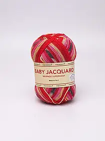 Шкарпеткова пряжа Baby Jacquard/Бебі Жаккард, мультіколор 601
