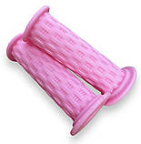 Гріпси дитячі для велосипеда, самоката, біговела плетені TPR рожевий, фото 2