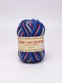 Шкарпеткова пряжа Baby Jacquard/Бебі Жаккард, мультіколор 602