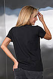 Футболка для вагітних і годуючих мам базова Una Юла Мама розмір S Чорний, фото 4
