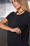 Футболка для вагітних і годуючих мам базова Una Юла Мама розмір S Чорний, фото 7
