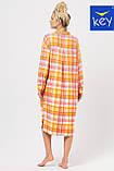 Нічна сорочка Long фланель KEY LND 482 B24 S, M, L, XL, фото 4
