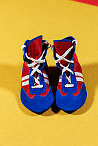 Борцовки для самбо самбетки взуття для самбо унісекс Kintayo Sambo Shoes Multicolor синьо-червоно-білі (34р.), фото 4