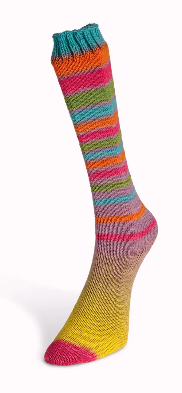 Шкарпеткова пряжа Infinity Sock/Інфініті Сок, мультіколор-смуги 18