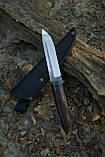 Ніж ручної роботи «Цезар #1» з піхвами зі шкіри N690/61-62 HRC., фото 4