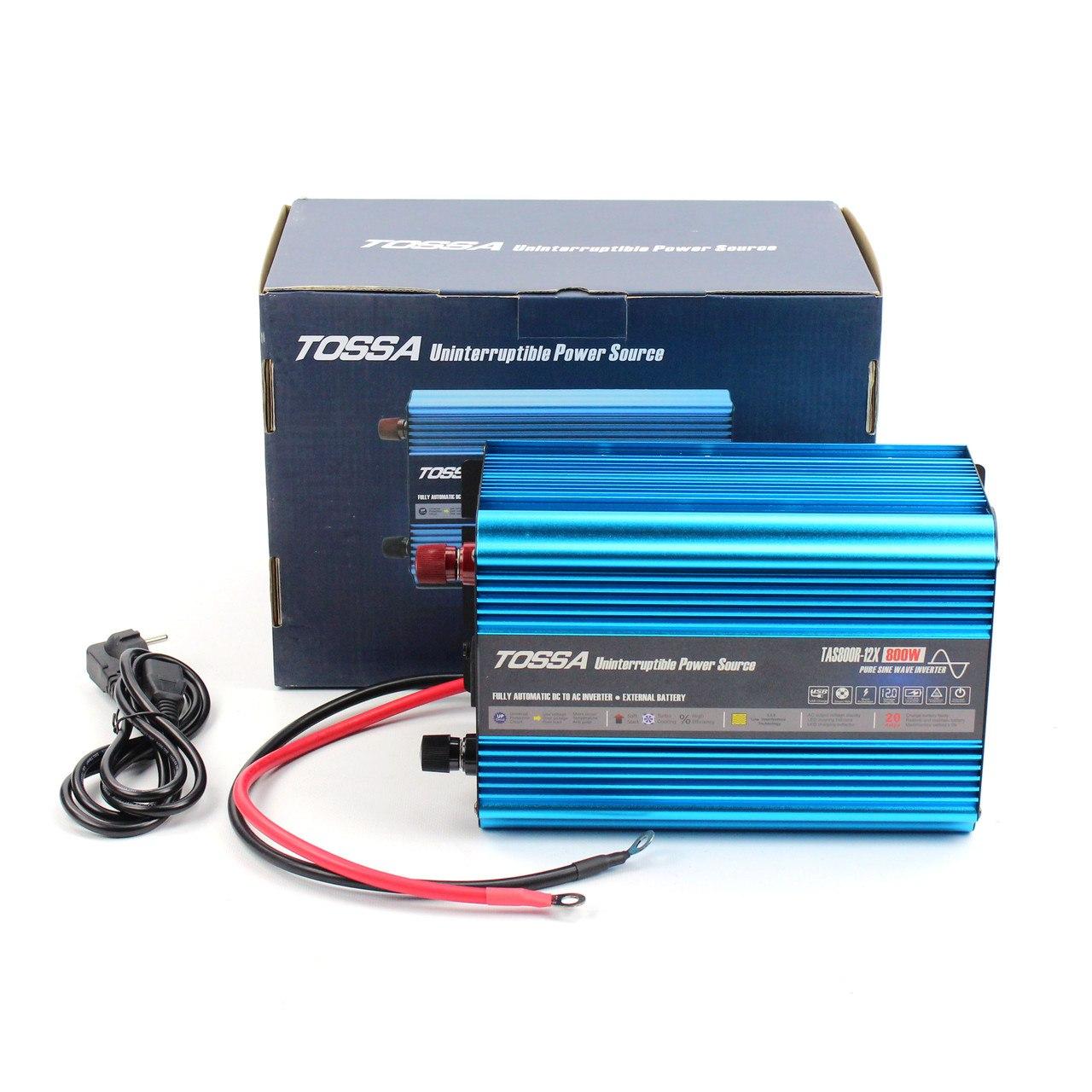 Перетворювач напруги для дому 12-220 V 800 W Tossa TAS800R-12X з функцією UPS, фото 1