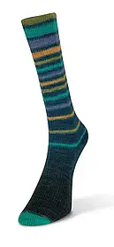Шкарпеткова пряжа Infinity Sock/Інфініті Сок, блакитно-зелений зі смугами 15