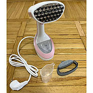 Ручний вертикальний відпарювач для одягу на 300 мл та потужністю 1600 Вт BITEK BT-1159 Рожевий, фото 4