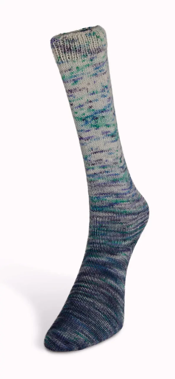 Шкарпеткова пряжа Paint Gradient Sock/Пейнт Градієнт Сок, синьо-білий мультіколор 23