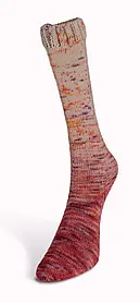 Шкарпеткова пряжа Paint Gradient Sock/Пейнт Градієнт Сок, вишнево-молочний мультіколор 18