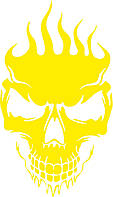 Наклейка Череп пламя, фото 5