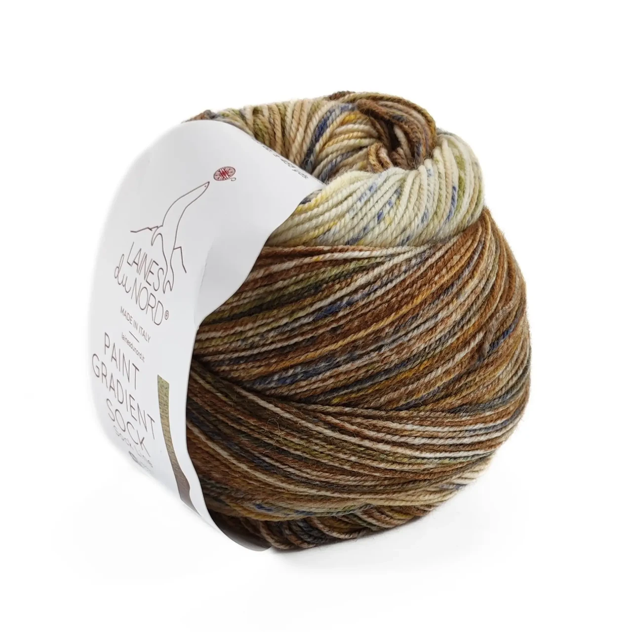 Шкарпеткова пряжа Paint Gradient Sock/Пейнт Градієнт Сок, коричнево-бежевий мультіколор 14