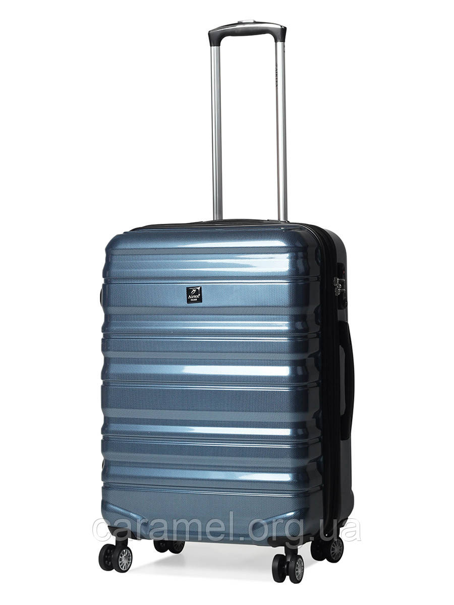 Валіза Airtex середня M полікарбонат синя 66х43х25(+5)см/76л/3.5кг
