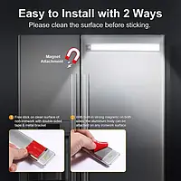 Лампа на магніті акумуляторна 30 см сенсорний світильник із датчиком руху