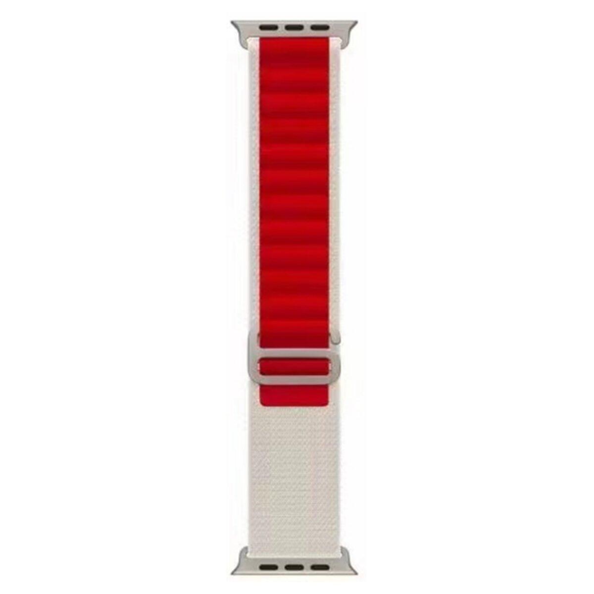 Ремінець для Apple Watch Alpine Loop 42/44/45/49mm Red-White