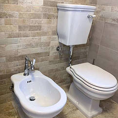 Унітаз з бачком ретро труба хром Hidra Ellade P18