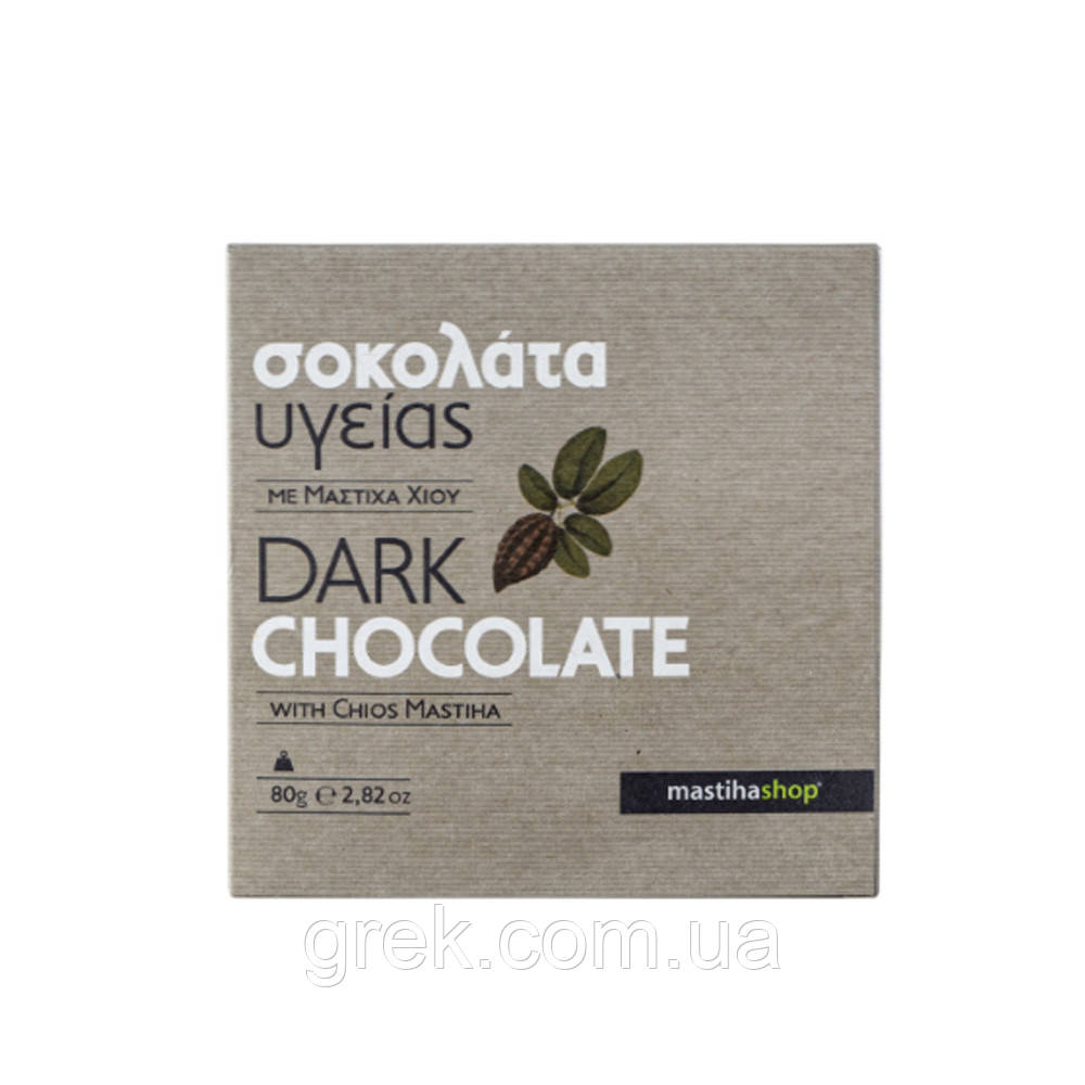 Шоколад темний з олією хіоської мастики 80 г MastihaShop, фото 1
