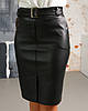 Класична спідниця олівець з еко-шкіри великі розміри і норма (42-54), фото 6
