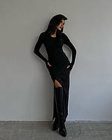 Жіноча довга сукня з розрізом новинка 2024