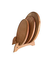 Набір дощечок для піци 3 шт на підставці Обробні дошки Дошки для піци