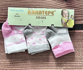 Набір бавовняних шкарпеток для новонароджених 0-6 місяців Dots Turkiz textil Різні кольори
