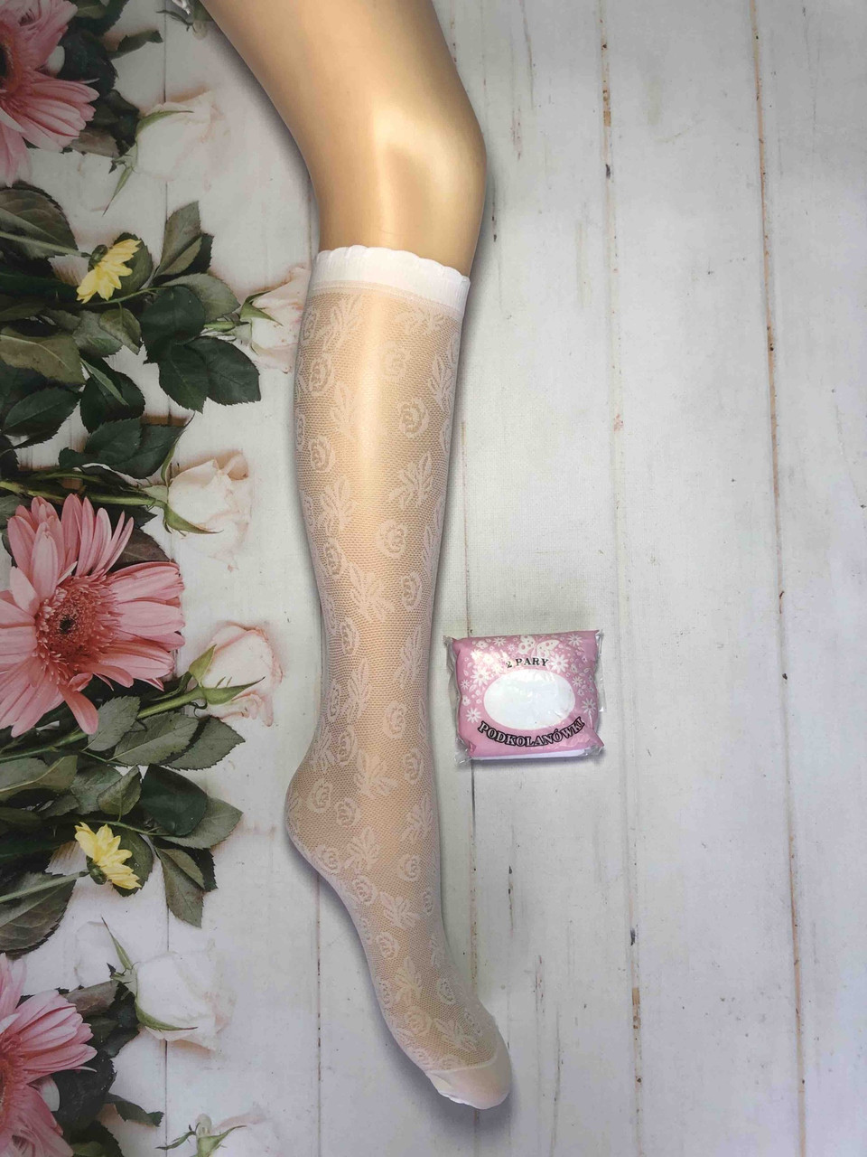 Дитячі гольфи для дівчаток на 6-10 років. Білі ажурні капронові гольфи,білі гольфи до школи