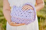 Сумка ручної роботи жіноча з пряжі alize puffy бренду SO SOFT на подарок, фото 3