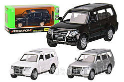 Модель авто 1/33 автомобіль Mitsubishi Pajero 4WD Turbo, чорний, білий. Якість!