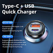 Автомобільний зарядний пристрій Essager Sunset Type-C to Lightning 20W USB Charging Cable black (ECC2Q-WL0A), фото 4