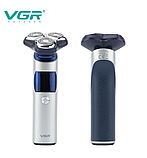 Електробритва VGR-V-328 роторна для вологого і сухого гоління з плаваючими головками. Водонепроникна, фото 3