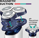 Електробритва VGR-V-328 роторна для вологого і сухого гоління з плаваючими головками. Водонепроникна, фото 5