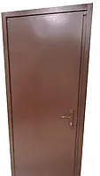 Двері вхідні технічні TEHNO DVERI металеві однолистові ліві 860х2050 см Коричневий