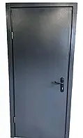 Двері вхідні технічні TEHNO DVERI металеві однолистові ліві 800х2050 см Ral 7024 Антрацитовий