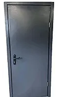Двері вхідні технічні TEHNO DVERI металеві однолистові праві 800х2050 см Ral 7024 Антрацитовий