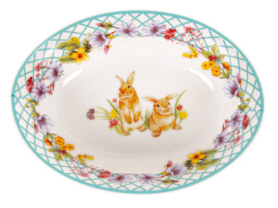 Страва овальна фарфорова Funny Bunny 18х13 см 1985-175 VE, фото 1
