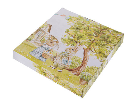 Набір фарфорових тарілок з 2-х штук Кроляча родина 20 см 1924-839 VE, фото 3