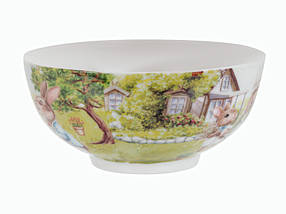 Набір подарунковий порцелянових салатників з 2-х штук Кроляча родина 15 см 1924-844 VE, фото 4