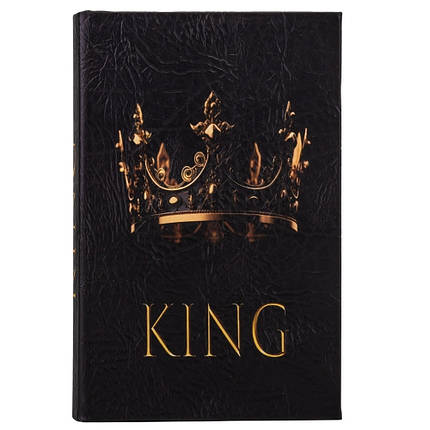 Скринька книга сейф металева з ключами King 26х17х5 см 0508-005 обкладинка шкірозамінник VE, фото 1