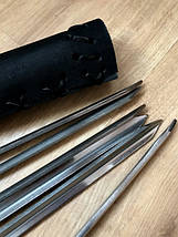 Набір шампурів у сагайдаку Люкс Звірі бронза ясен з вилкою Nb Art 7 предметів 47330144 VE, фото 3