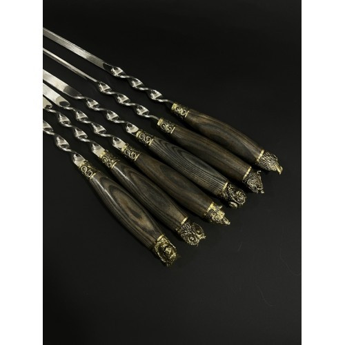 Набір шампурів у сагайдаку Люкс Звірі бронза ясен Nb Art 6 предметів 47330145 VE