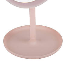 Дзеркало настільне з підсвічуванням 3 режими 30х18х16 см 9042-002 USB підзарядка. пластик VE, фото 4