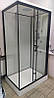 Душовий бокс Veronis BN 811 110х80х215 см на низькому піддоні чорний правосторонній прозоре скло, фото 7