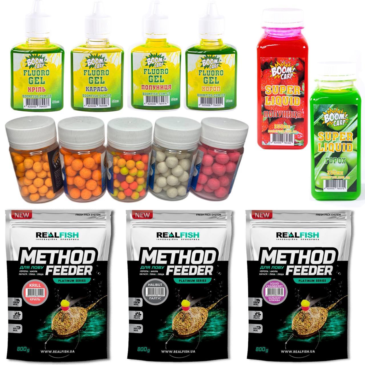 Набір прикорм і насадок для "Method Feeder Flat"